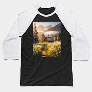 cottage in the fir forest Baseball T-Shirt